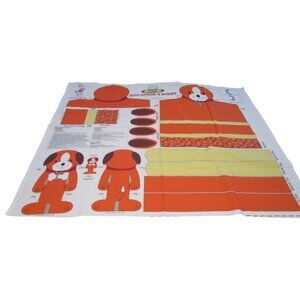 Vintage Baking Buddies Dog Apron  Buddy Sewing Fabric Panel Kit Uncut
